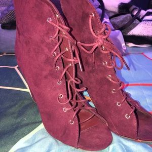 Lace up heeled sandals